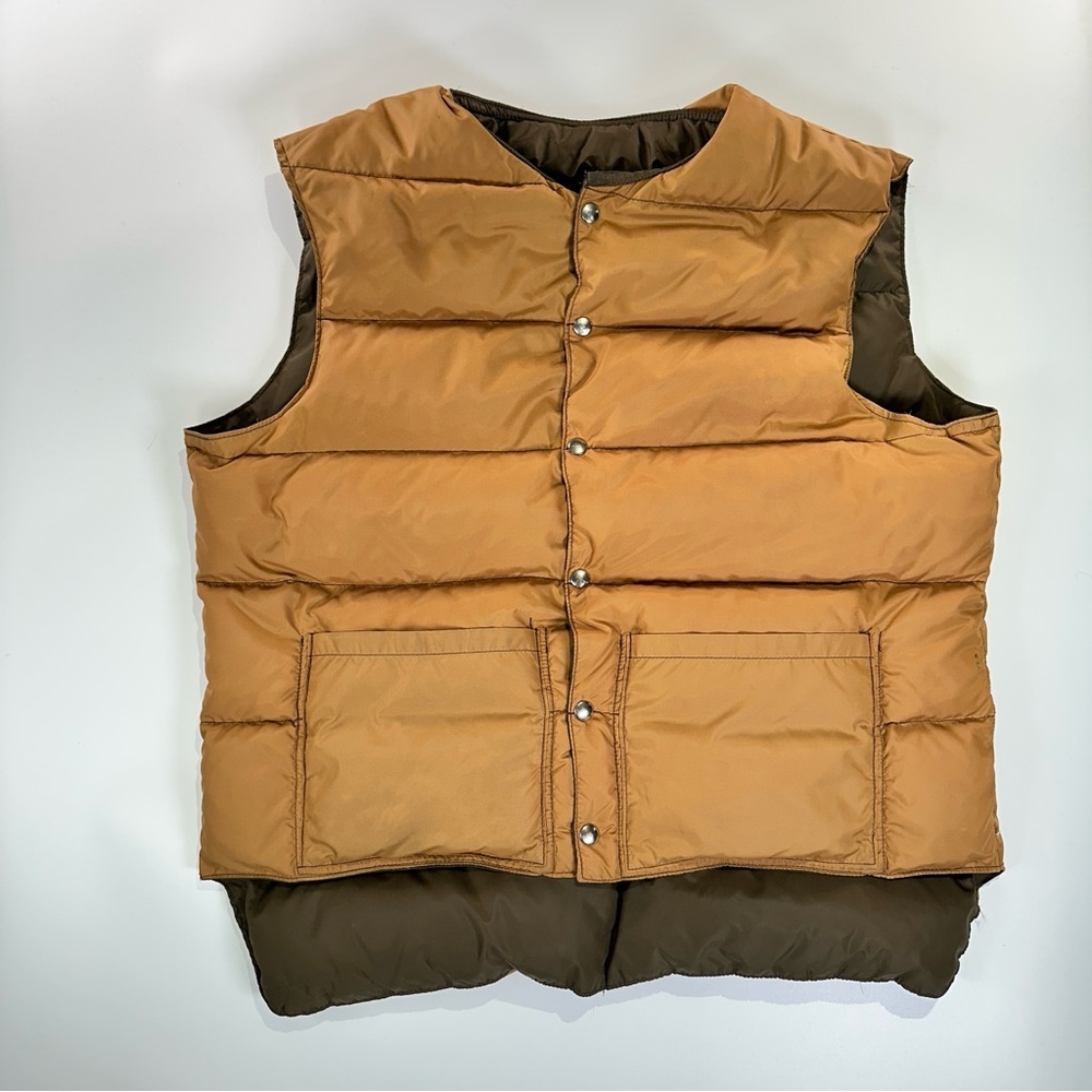 Comfy Vintage Reversible Down Vest Goose Insulated Heritage Mens XL - Picture 6 of 14